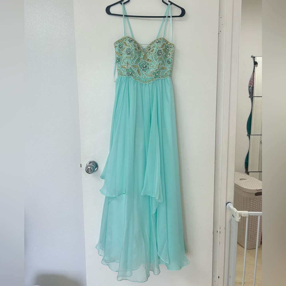 Baby blue prom dress